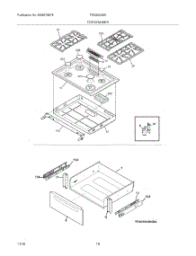 09 - Top / Drawer parts for Frigidaire Range FGGS3045KBB from AppliancePartsPros.com
