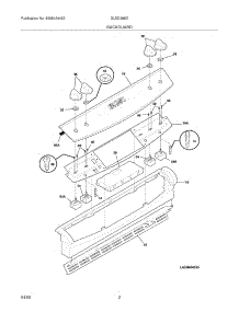 03 - Backguard parts for Frigidaire Range GLED388DSB from AppliancePartsPros.com