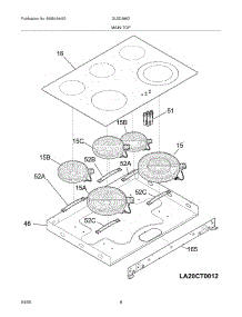 07 - Maintop parts for Frigidaire Range GLED388DSB from AppliancePartsPros.com