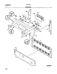 03 - Backguard parts for Frigidaire Range GLEF378ABB from AppliancePartsPros.com