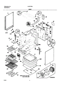 05 - Body parts for Frigidaire Range GLEF378ASG from AppliancePartsPros.com