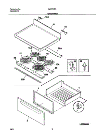 07 - Top / Drawer parts for Frigidaire Range GLEF378AQB from AppliancePartsPros.com