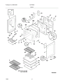 05 - Body parts for Frigidaire Range GLEF369DCC from AppliancePartsPros.com