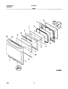 09 - Door parts for Frigidaire Range GLEF378AQB from AppliancePartsPros.com