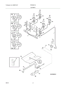 05 - Burner parts for Frigidaire Range FGFS36FUC from AppliancePartsPros.com
