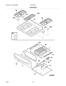 09 - Top / Drawer parts for Frigidaire Range FGFL89CCA from AppliancePartsPros.com