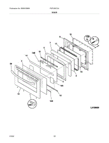 11 - Door parts for Frigidaire Range FGFL89CCA from AppliancePartsPros.com