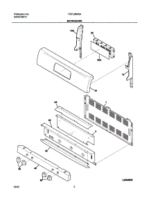 03 - Backguard parts for Frigidaire Range FGFL88ASA from AppliancePartsPros.com
