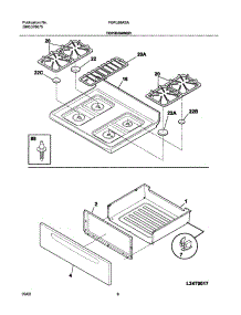 09 - Top / Drawer parts for Frigidaire Range FGFL88ASA from AppliancePartsPros.com
