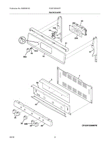 03 - Backguard parts for Frigidaire Range FGGF305MKFF from AppliancePartsPros.com