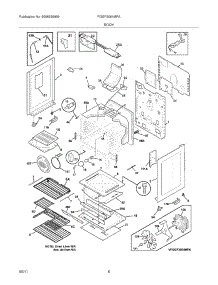 07 - Body parts for Frigidaire Range FGGF3054MFA from AppliancePartsPros.com
