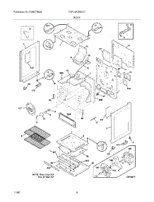 07 - Body parts for Frigidaire Range FGFLMC55ECC from AppliancePartsPros.com