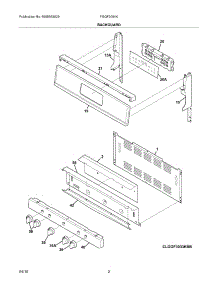 03 - Backguard parts for Frigidaire Range FGGF3054KWF from AppliancePartsPros.com