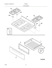 09 - Top / Drawer parts for Frigidaire Range FGF366DSA from AppliancePartsPros.com