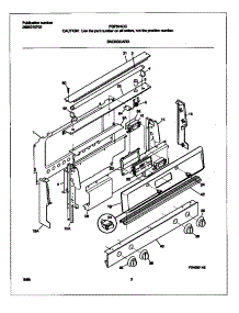 02 - Backguard parts for Frigidaire Range FGF374CCTJ from AppliancePartsPros.com