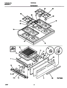 05 - Top / Drawer parts for Frigidaire Range FGF374CCTF from AppliancePartsPros.com