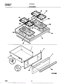 05 - Top / Drawer parts for Frigidaire Range FGF374CCSE from AppliancePartsPros.com