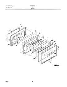 11 - Door parts for Frigidaire Range FGF375BHBB from AppliancePartsPros.com