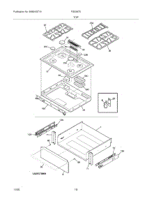 09 - Top / Drawer parts for Frigidaire Range FGS367ECA from AppliancePartsPros.com