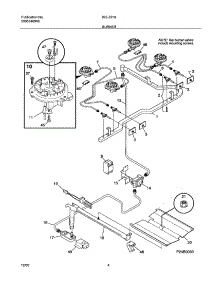 05 - Burner parts for Frigidaire Range FLF334BGWF from AppliancePartsPros.com