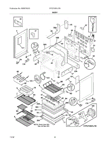 07 - Body parts for Frigidaire Range FPCF3091LFB from AppliancePartsPros.com