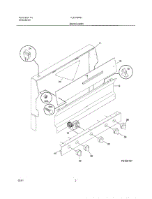 03 - Backguard parts for Frigidaire Range FLF316WHSB from AppliancePartsPros.com