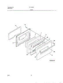 11 - Door parts for Frigidaire Range FLF316WHSB from AppliancePartsPros.com