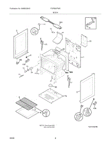 07 - Body parts for Frigidaire Range FGFS36FWE from AppliancePartsPros.com