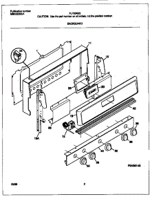 02 - Backguard parts for Frigidaire Range FLF334BGWE from AppliancePartsPros.com