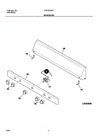 03 - Backguard parts for Frigidaire Range FPF303CWA from AppliancePartsPros.com