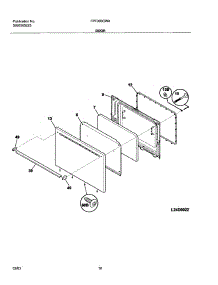 11 - Door parts for Frigidaire Range FPF303CWA from AppliancePartsPros.com