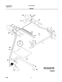 05 - Burner parts for Frigidaire Range FPF311PHWC from AppliancePartsPros.com
