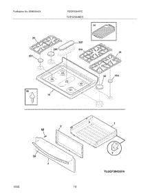 09 - Top / Drawer parts for Frigidaire Range FGGF3054KFC from AppliancePartsPros.com