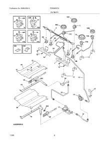 05 - Burner parts for Frigidaire Range FGS365ECA from AppliancePartsPros.com