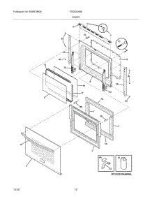 11 - Door parts for Frigidaire Range FGGS3065KWD from AppliancePartsPros.com