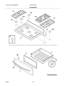 09 - Top / Drawer parts for Frigidaire Range FGGF3041KFE from AppliancePartsPros.com