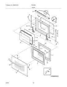 11 - Door parts for Frigidaire Range FGS365EBG from AppliancePartsPros.com