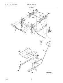 05 - Burner parts for Frigidaire Range FLF316DSD from AppliancePartsPros.com