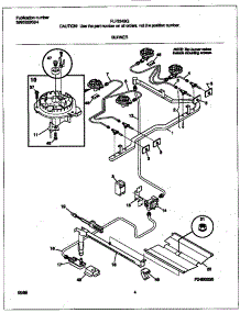 03 - Burner parts for Frigidaire Range FLF334BGDD from AppliancePartsPros.com