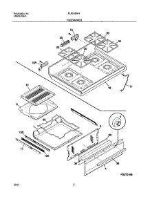 09 - Top / Drawer parts for Frigidaire Range FLF316WHSA from AppliancePartsPros.com