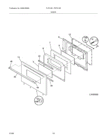 11 - Door parts for Frigidaire Range FLF316DSD from AppliancePartsPros.com
