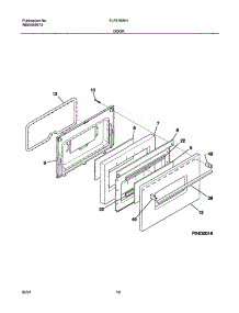 11 - Door parts for Frigidaire Range FLF316WHSA from AppliancePartsPros.com