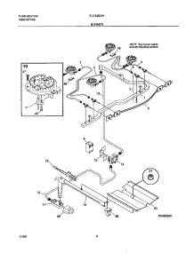 03 - Burner parts for Frigidaire Range FLF335CHSA from AppliancePartsPros.com