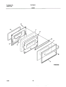 11 - Door parts for Frigidaire Range FLF335CHSA from AppliancePartsPros.com