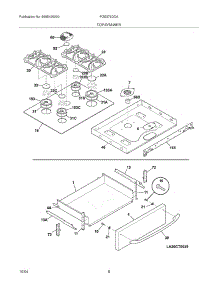 09 - Top / Drawer parts for Frigidaire Range FGS379DCA from AppliancePartsPros.com