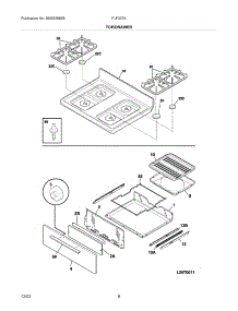 09 - Top / Drawer parts for Frigidaire Range FLF337AUE from AppliancePartsPros.com