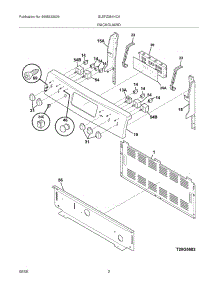 03 - Backguard parts for Frigidaire Range GLEFZ384HCA from AppliancePartsPros.com