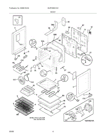 05 - Body parts for Frigidaire Range GLEFZ389HCA from AppliancePartsPros.com