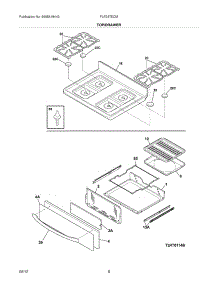 09 - Top / Drawer parts for Frigidaire Range FLF337ECM from AppliancePartsPros.com