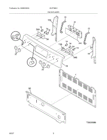 03 - Backguard parts for Frigidaire Range GLEF389HBA from AppliancePartsPros.com